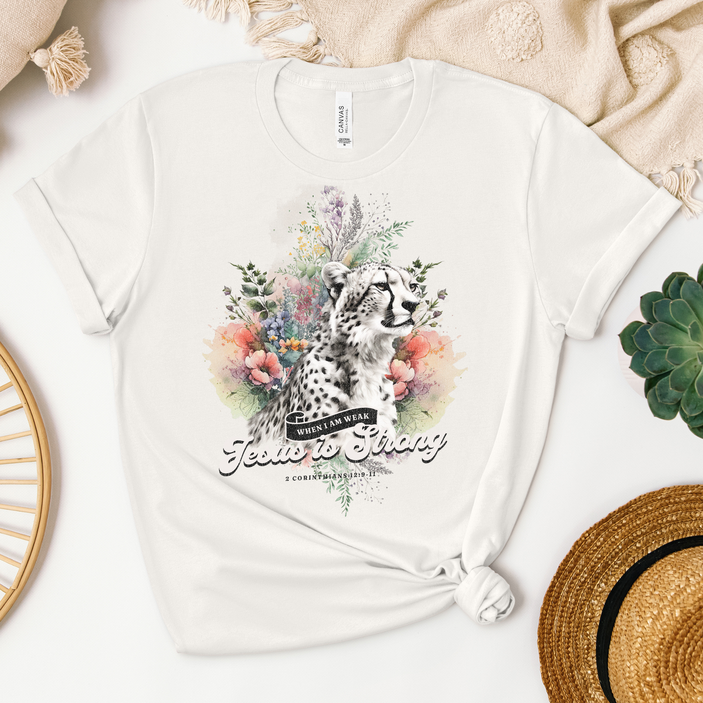 2 Corinthians 12:9-11 Tee - Heaven Bound Co Christian t-shirts and faith based apparel for teens and adults.