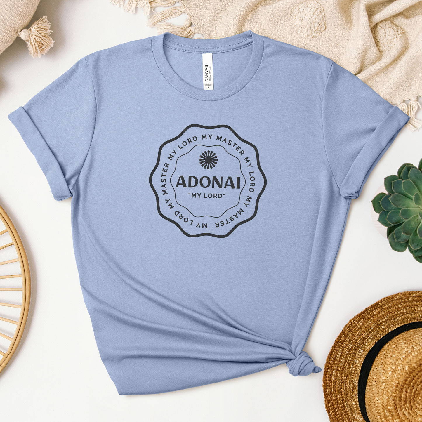 Adonai Tee - Heaven Bound Co Christian t-shirts and faith based apparel for teens and adults.