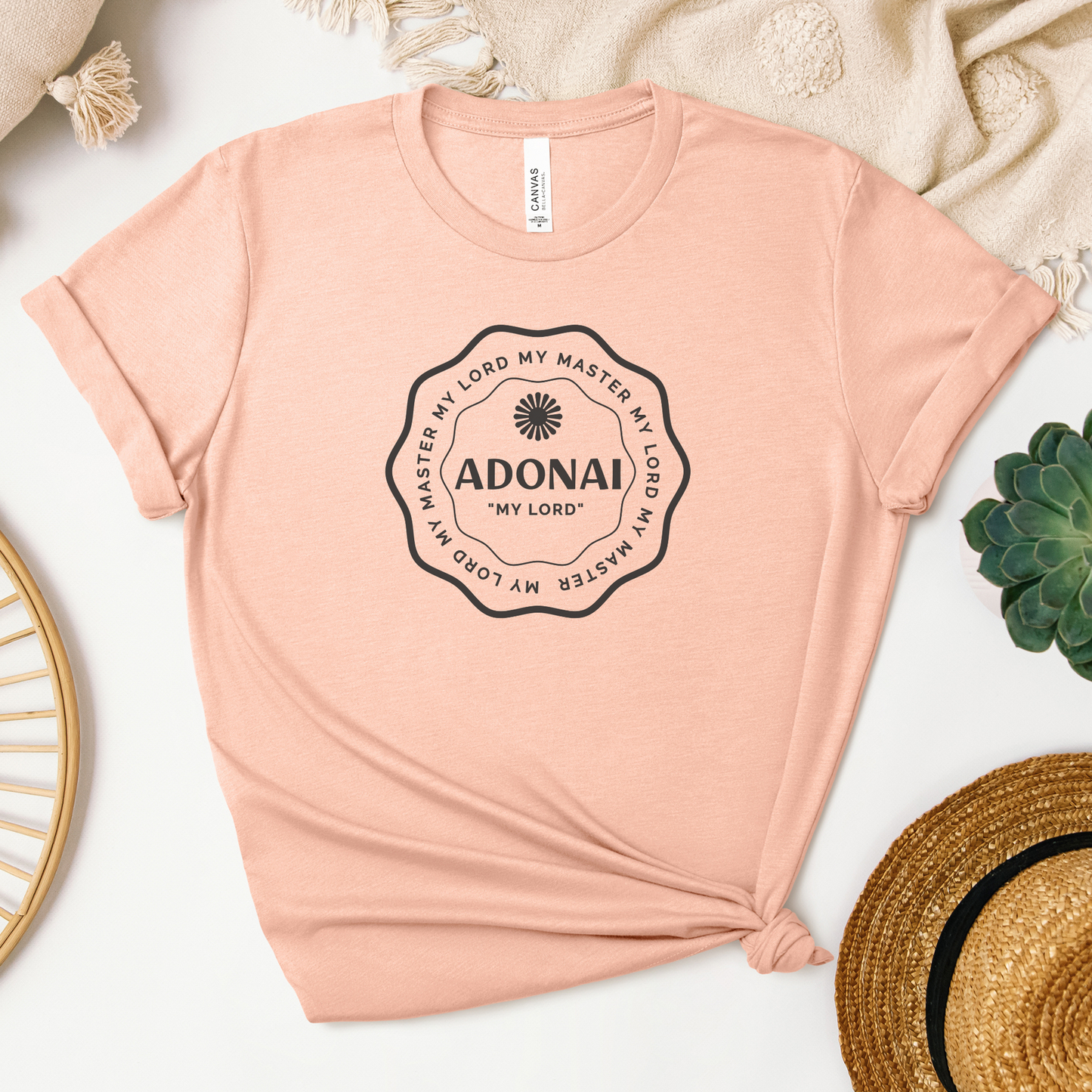 Adonai Tee - Heaven Bound Co Christian t-shirts and faith based apparel for teens and adults.