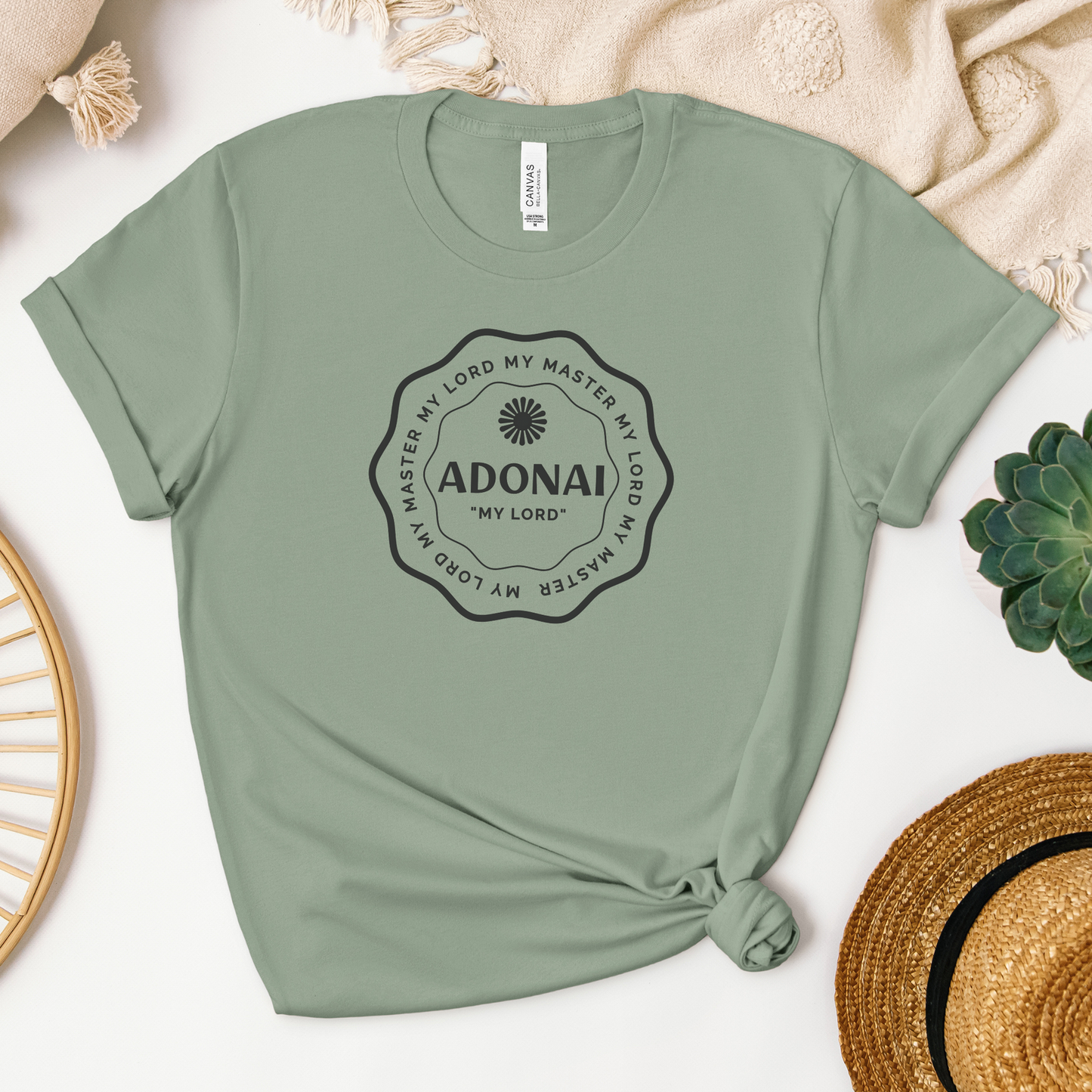 Adonai Tee - Heaven Bound Co Christian t-shirts and faith based apparel for teens and adults.