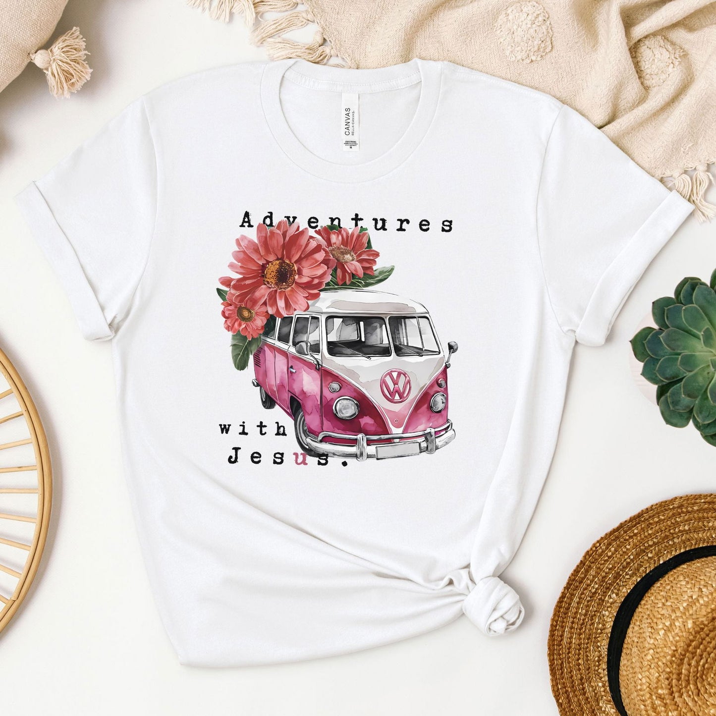 Adventures With Jesus Tee - Heaven Bound Co Christian t-shirts and faith based apparel for teens and adults.