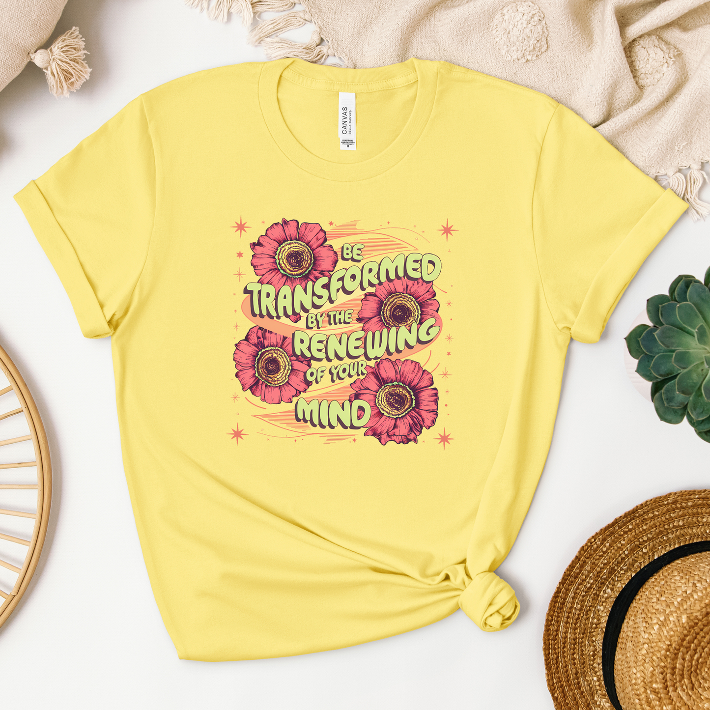 Be Transformed Tee - Heaven Bound Co Christian t-shirts and faith based apparel for teens and adults.