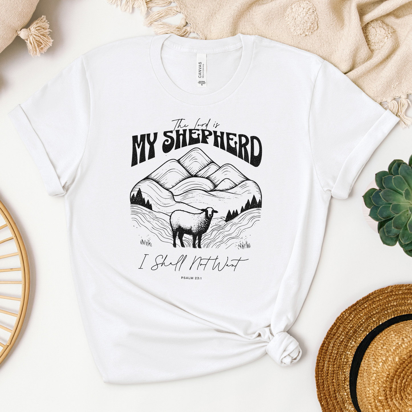 Psalm 23:1 Tee - Heaven Bound Co Christian t-shirts and faith based apparel for teens and adults.