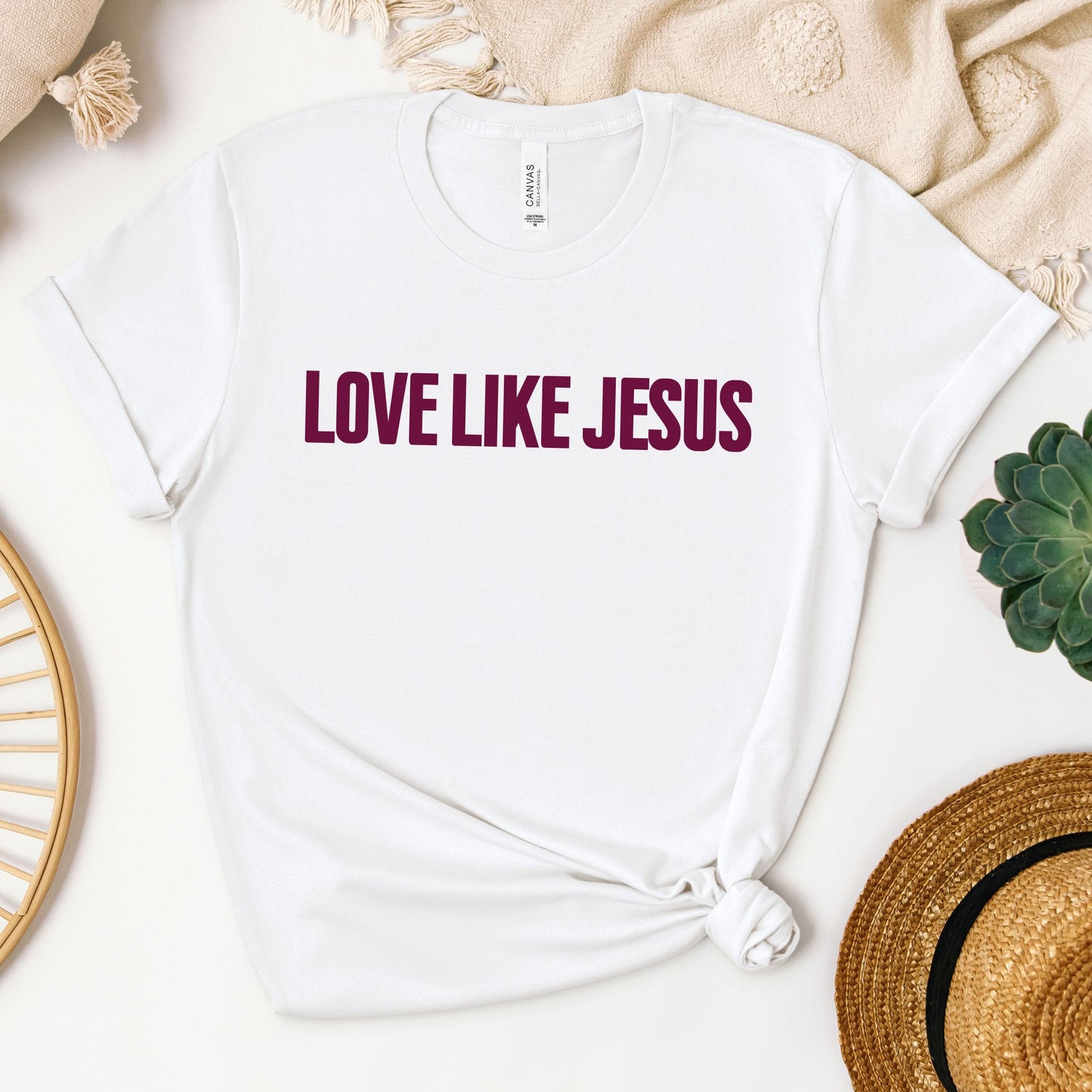 Love Like Jesus Tee (Pink)
