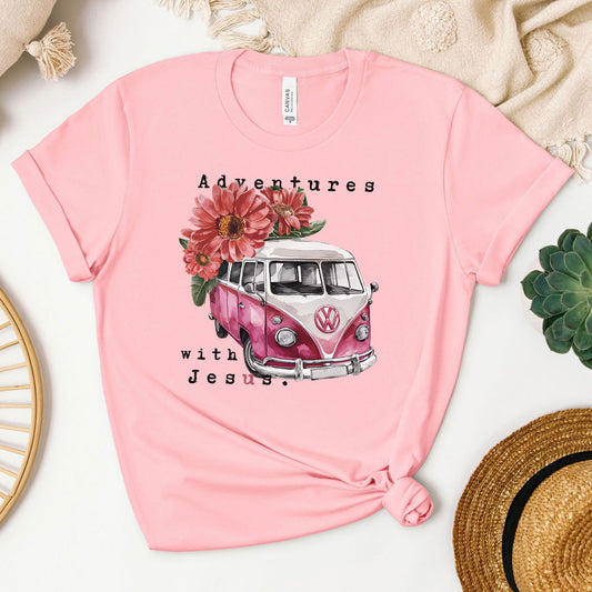 Adventures With Jesus Tee - Heaven Bound Co Christian t-shirts and faith based apparel for teens and adults.