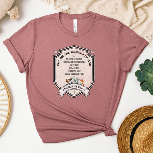 Armour of God Tee - Heaven Bound Co Christian t-shirts and faith based apparel for teens and adults.