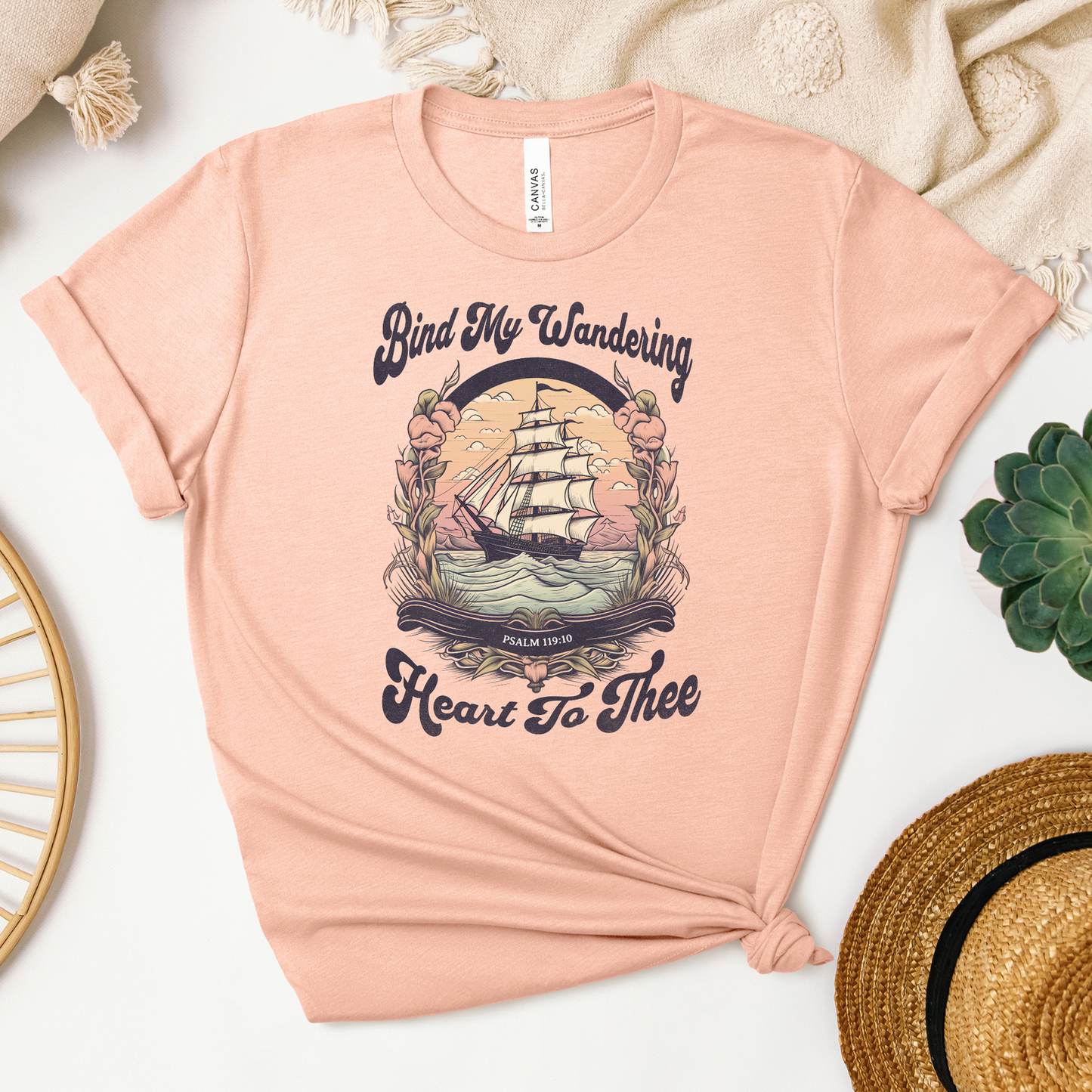 Bind My Wandering Heart Tee - Heaven Bound Co Christian t-shirts and faith based apparel for teens and adults.