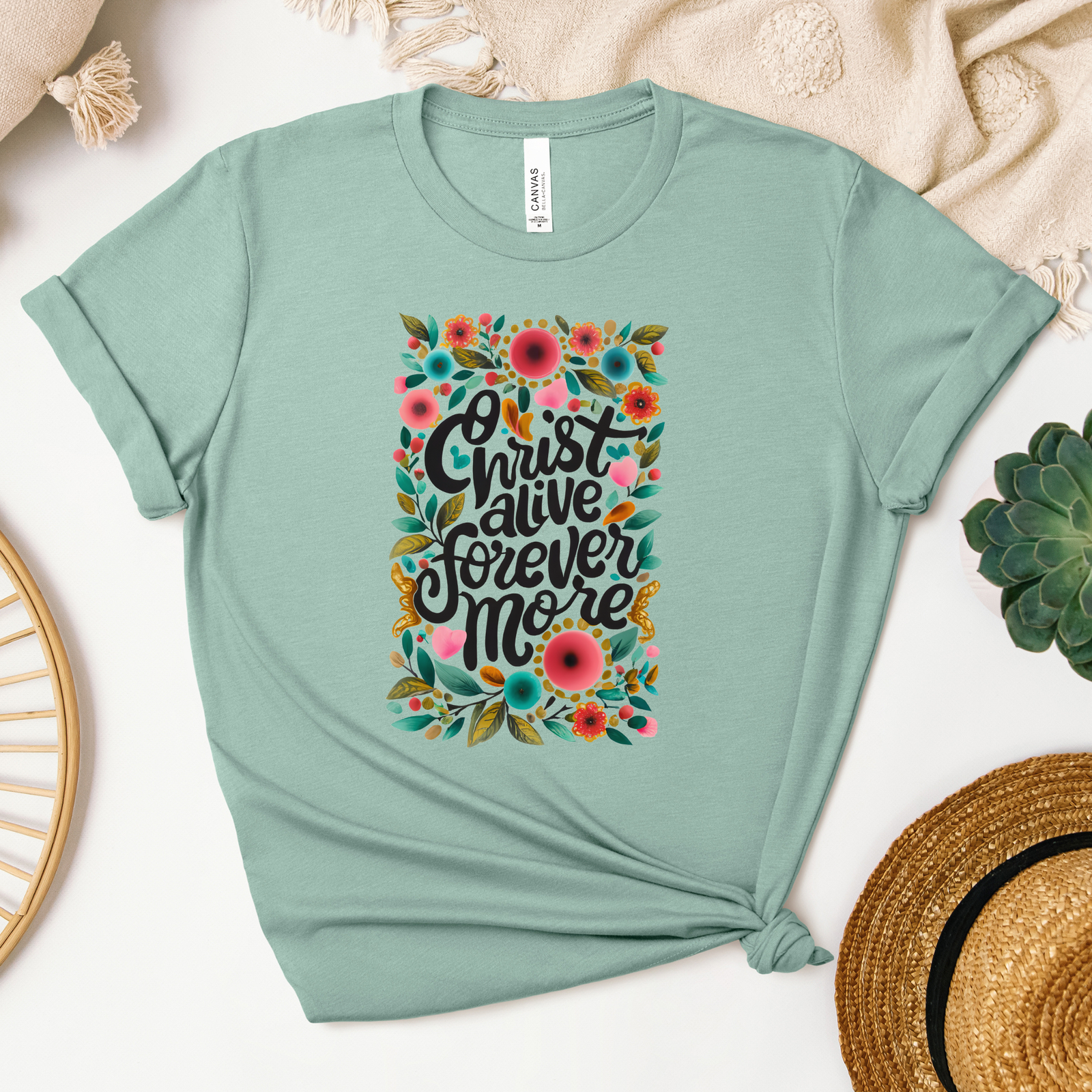 Christ Forever More Tee - Heaven Bound Co Christian t-shirts and faith based apparel for teens and adults.