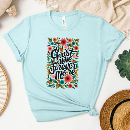 Christ Forever More Tee - Heaven Bound Co Christian t-shirts and faith based apparel for teens and adults.