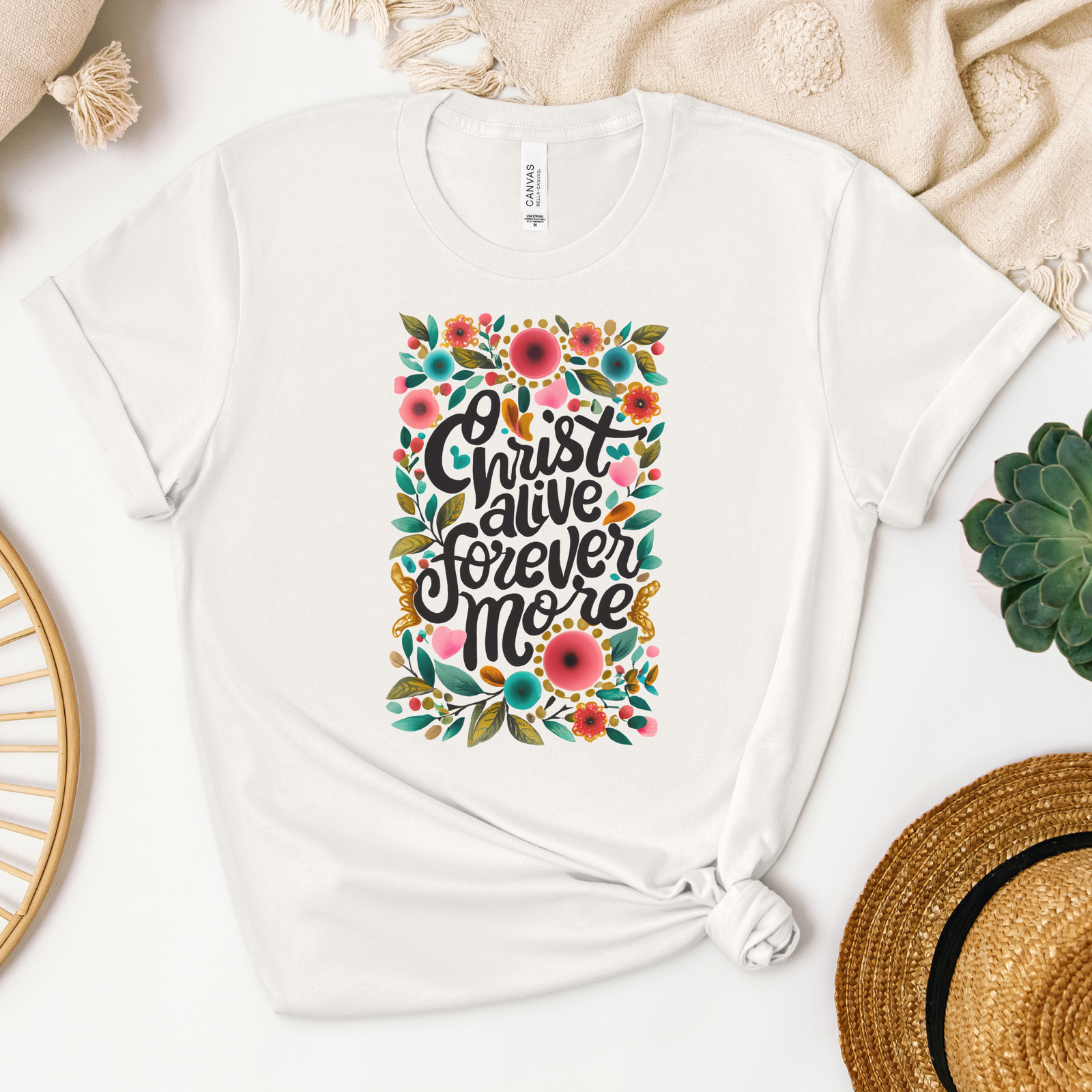 Christ Forever More Tee - Heaven Bound Co Christian t-shirts and faith based apparel for teens and adults.