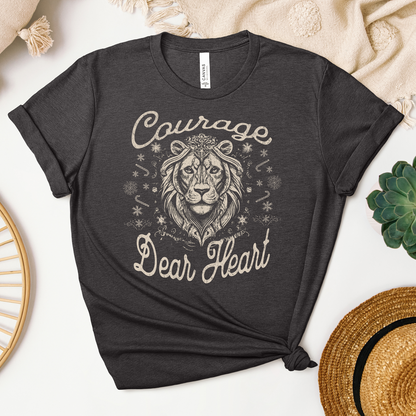 Courage Dear Heart Tee - Heaven Bound Co Christian t-shirts and faith based apparel for teens and adults.