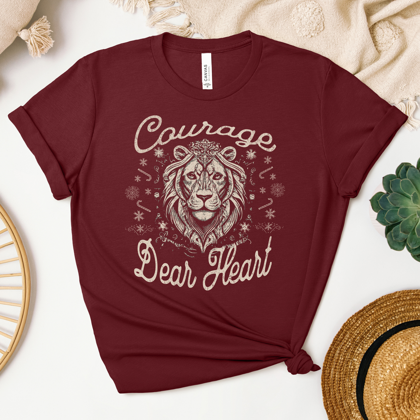 Courage Dear Heart Tee - Heaven Bound Co Christian t-shirts and faith based apparel for teens and adults.
