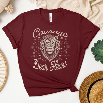 Courage Dear Heart Tee - Heaven Bound Co Christian t-shirts and faith based apparel for teens and adults.