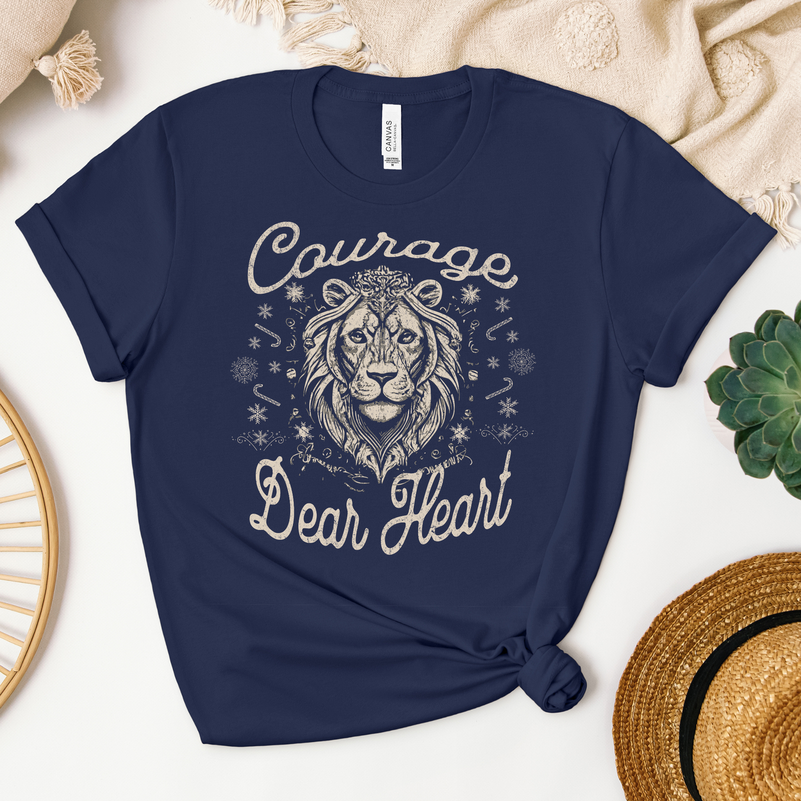 Courage Dear Heart Tee - Heaven Bound Co Christian t-shirts and faith based apparel for teens and adults.