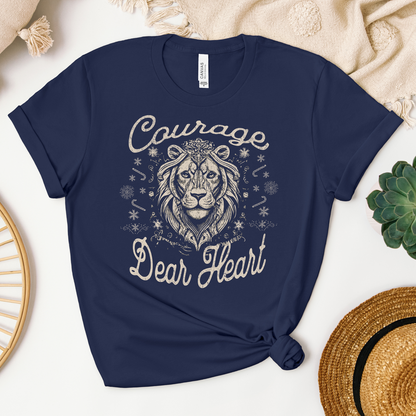 Courage Dear Heart Tee - Heaven Bound Co Christian t-shirts and faith based apparel for teens and adults.