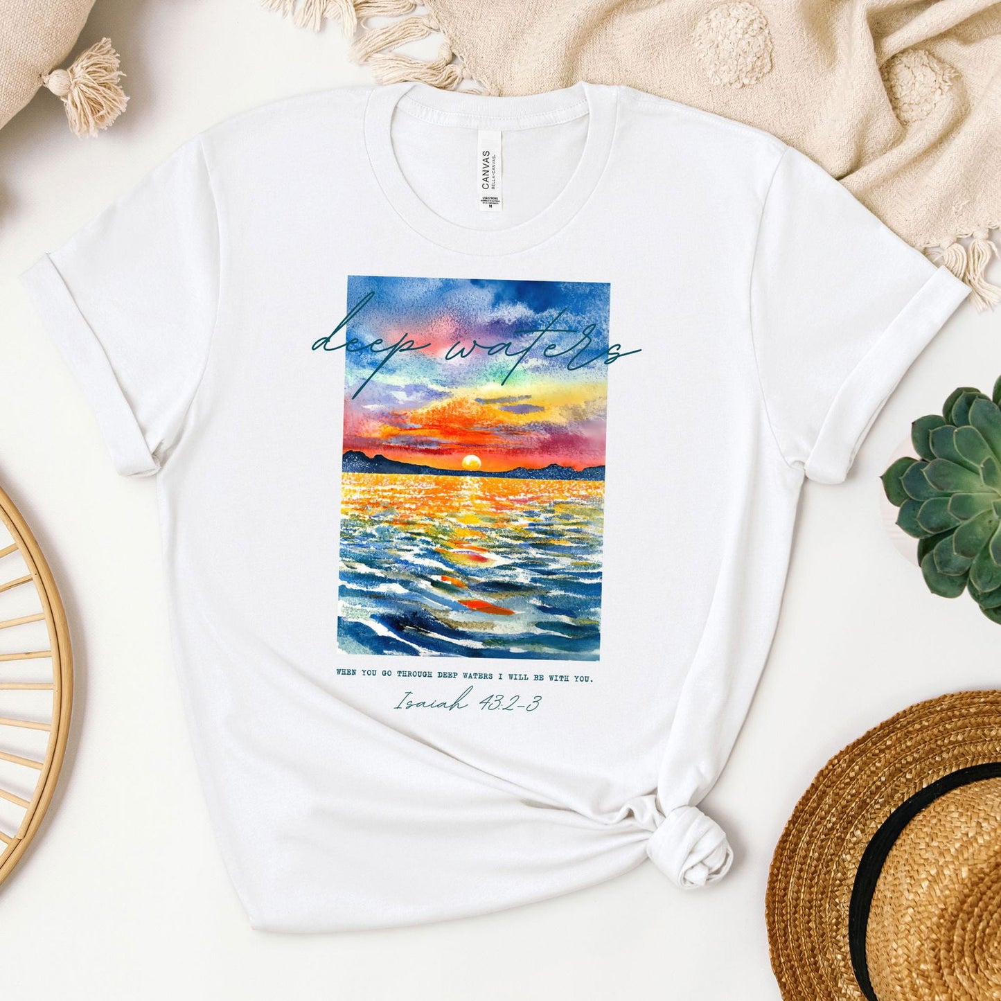 Deep Waters Tee - Heaven Bound Co Christian t-shirts and faith based apparel for teens and adults.