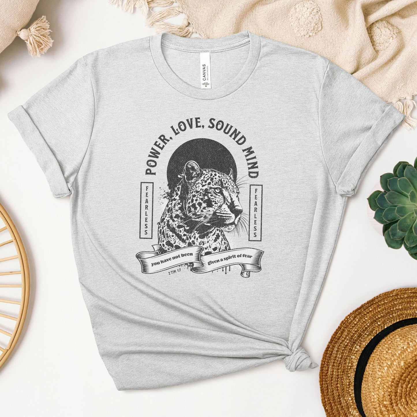 Fearless Tee - Heaven Bound Co Christian t-shirts and faith based apparel for teens and adults.