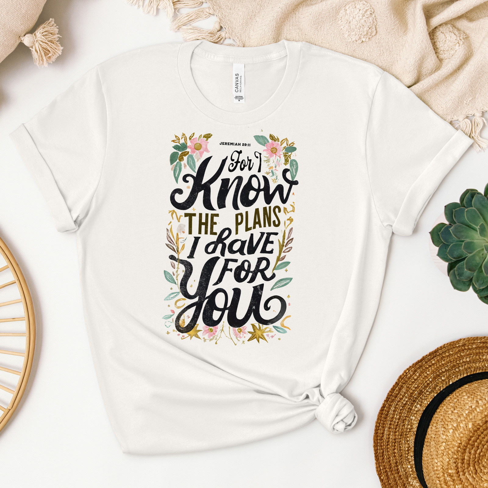 For I Know Tee - Heaven Bound Co Christian t-shirts and faith based apparel for teens and adults.