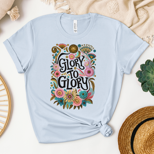 Glory to God Tee - Heaven Bound Co Christian t-shirts and faith based apparel for teens and adults.