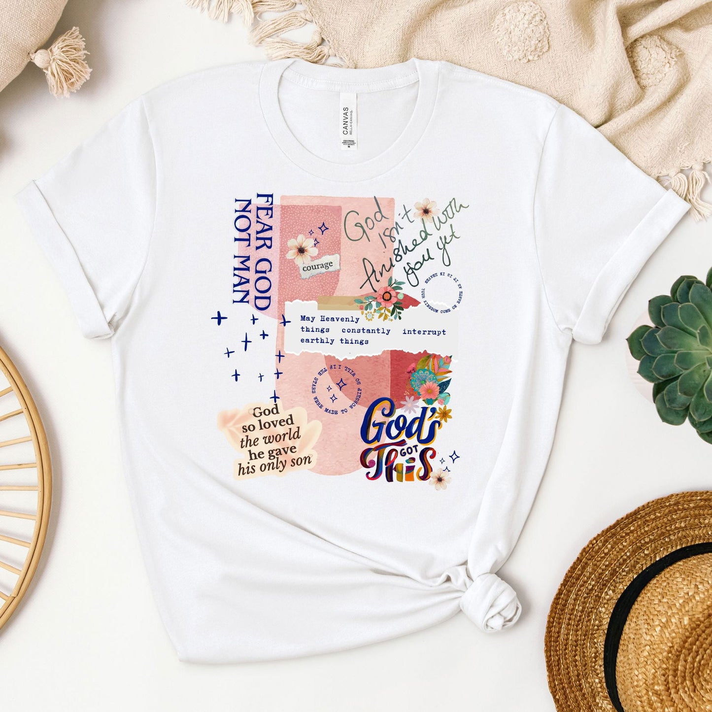 God Isn't Finished With Me Tee - Heaven Bound Co Christian t-shirts and faith based apparel for teens and adults.