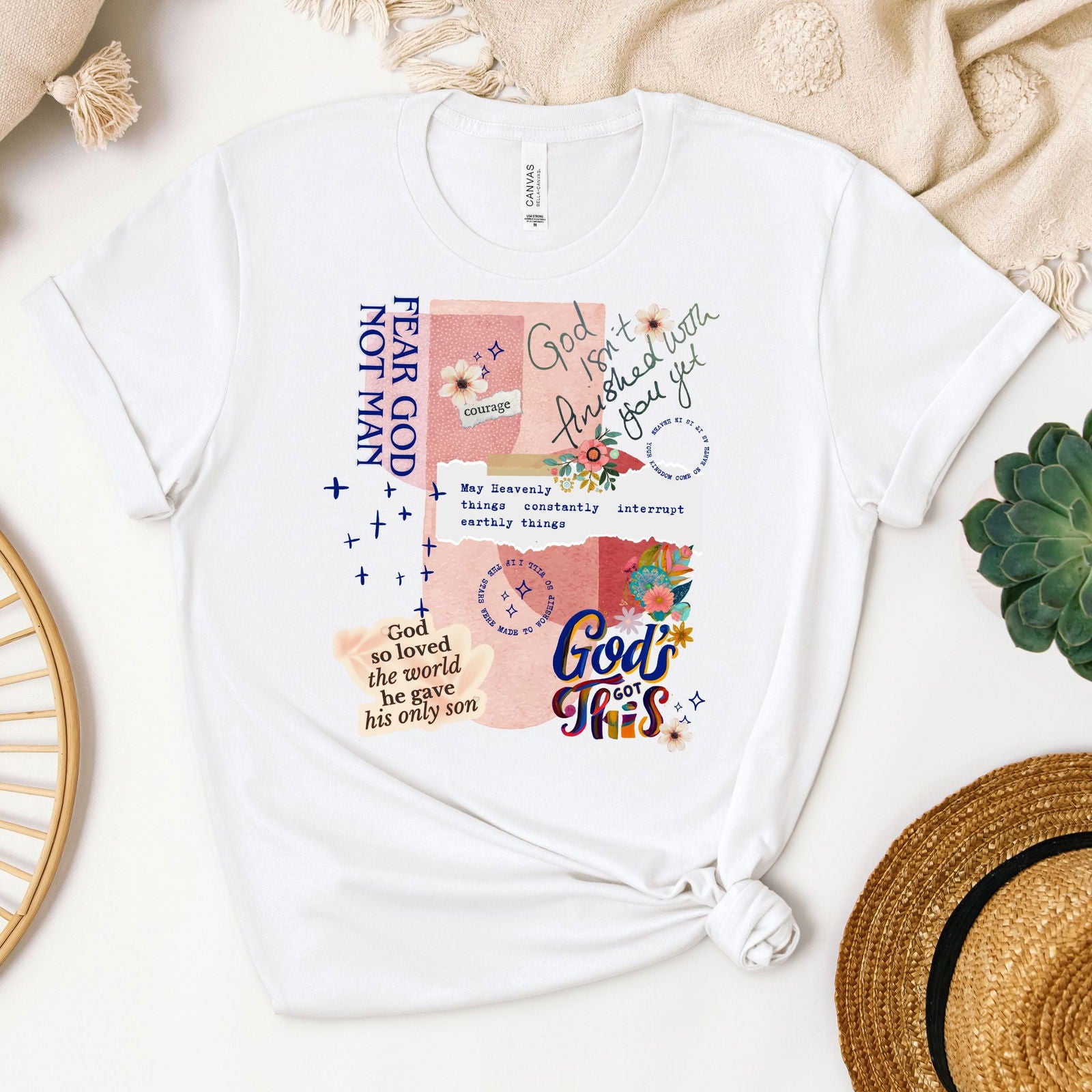 God Isn't Finished With Me Tee - Heaven Bound Co Christian t-shirts and faith based apparel for teens and adults.