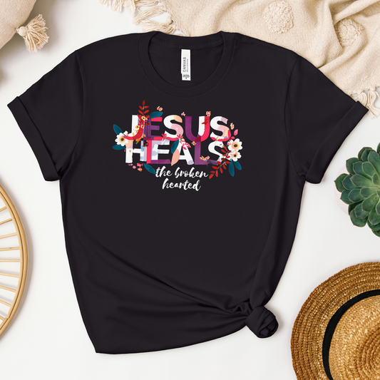 Jesus Heals Tee - Heaven Bound Co Christian t-shirts and faith based apparel for teens and adults.
