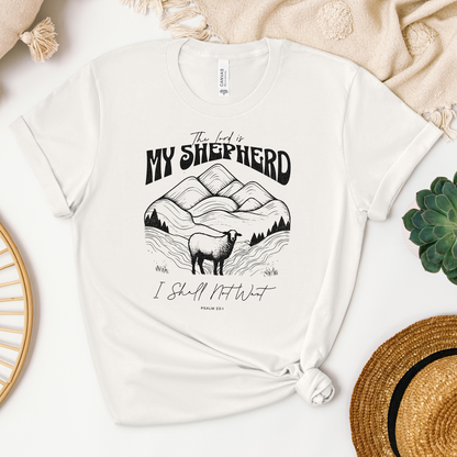 Psalm 23:1 Tee - Heaven Bound Co Christian t-shirts and faith based apparel for teens and adults.